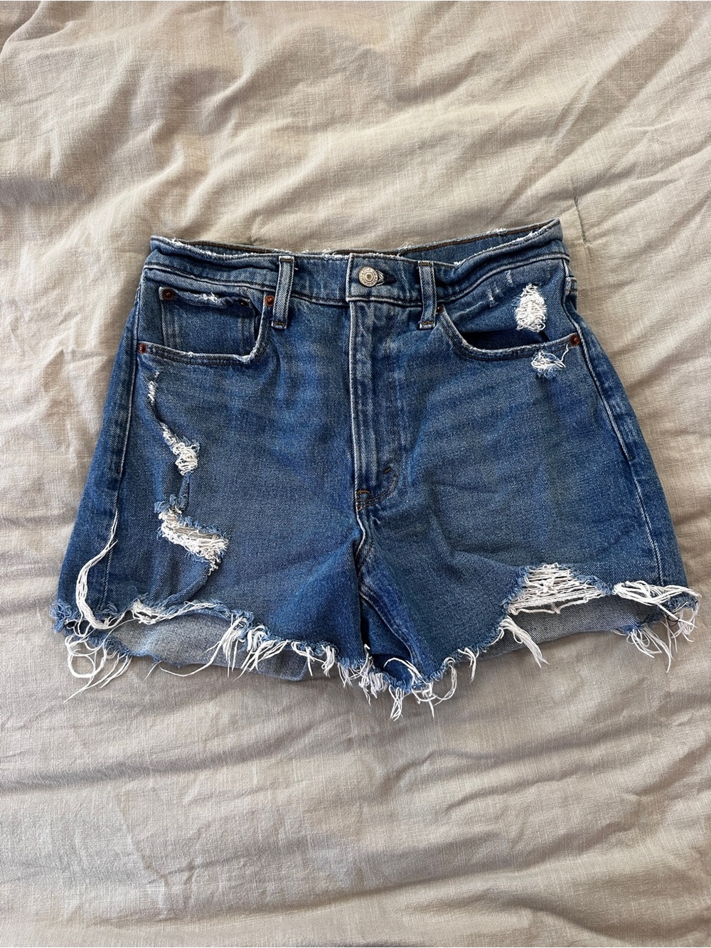 Abercrombie & Fitch 4” Mom Short High-Rise Denim Shorts